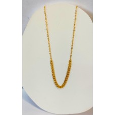 Ασημένιο κολιέ επίχρυσο - αλυσίδα γκουρμέ (SN232)